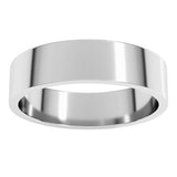 14K White Gold 5 mm Flat Band Size 5
