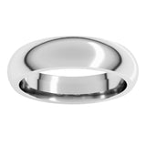 Continuum Sterling Silver 5 mm Comfort-Fit Half Round Band Size 10.5