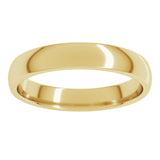14K Yellow Gold 3.5 mm Lightweight Comfort-Fit Half Round Band Size 8.5