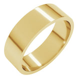 14K Yellow Gold 6 mm Flat Band Size 13