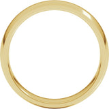 14K Yellow Gold 5 mm Lightweight Comfort-Fit Half Round Band Size 4.5