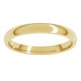 18K Yellow Gold 2.5 mm Lightweight Comfort-Fit Half Round Band Size 5