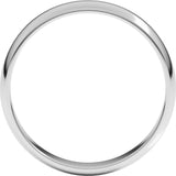 10K White Gold 4 mm Lightweight Half Round Band Size 9