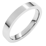 Platinum 3 mm Comfort-Fit Flat Band Size 5.5
