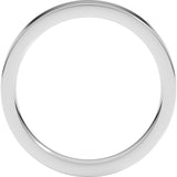 Platinum 3 mm Comfort-Fit Flat Band Size 5.5