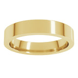 18K Yellow Gold 4 mm Comfort-Fit Flat Band Size 4