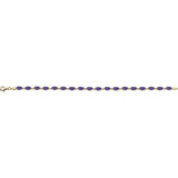 14K Yellow Gold Natural Amethyst 7 1/4" Bracelet