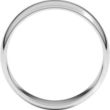 10K White Gold 6 mm Lightweight Half Round Band Size 7