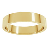 18K Yellow Gold 4 mm Flat Band Size 5.5