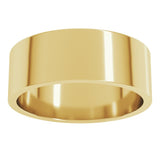 14K Yellow Gold 7 mm Flat Band Size 9