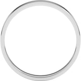 14K White Gold 3 mm Ultra-Lightweight Flat Band Size 7