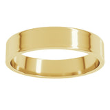 14K Yellow Gold 4 mm Ultra-Lightweight Flat Band Size 7.5