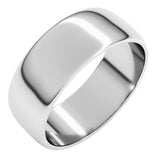 Platinum 7 mm Lightweight Half Round Band Size 9