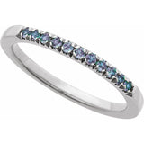 Sterling Silver Lab-Grown Alexandrite Stackable Ring