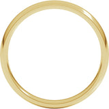 14K Yellow Gold 3.5 mm Lightweight Comfort-Fit Half Round Band Size 5