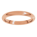 18K Rose Gold 2.5 mm Comfort-Fit Half Round Band Size 5.5