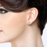 2 Ctw Round Cut Diamond Earrings Jacket in 14K Yellow Gold
