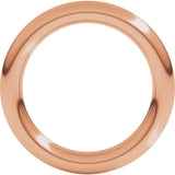 14K Rose Gold 3 mm Comfort-Fit Full Round Band Size 10