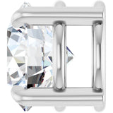 14K White Gold 1 CT Lab-Grown Diamond Pendant