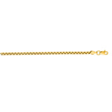 14K Gold 2.5Mm Lite Round Box Chain