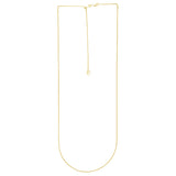 14K Gold 1Mm Adjustable Wheat Chain