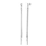 Sterling Silver Diamond Cut/ Textured Earring with Push Back Clasp
