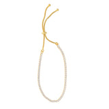 Silver Yellow Cz Tennis Friendship Bracelet