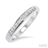 1/4 Ctw Princess Cut Diamond Wedding Band in 14K White Gold