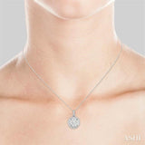 3/4 ctw Lovebright Round Cut Diamond Pendant in 14K White Gold with Chain