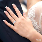 1/2 ctw Diamond Wedding Set with 1/3 ctw Lovebright Engagement Ring and 1/10 ctw Wedding Band in 14K White Gold