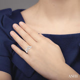 1/50 Ctw Round Cut Diamond Infinity Ring in Sterling Silver