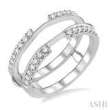 1/2 Ctw Round Cut Diamond Insert Ring in 14K White Gold