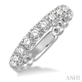 3/4 ctw Round Cut Diamond Wedding Band in 14K White Gold