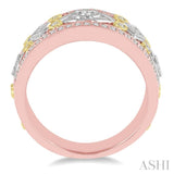 3/4 ctw Diamond Fashion Band in 14K Tri Color Gold