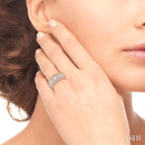 3/4 ctw Diamond Fashion Band in 14K Tri Color Gold