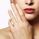 1/10 ctw Oval Lattice Round Cut Diamond Ladies Ring in 14K White Gold