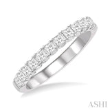 1/2 ctw Princess Cut Diamond Wedding Band in 14K White Gold
