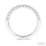 1/2 ctw Princess Cut Diamond Wedding Band in 14K White Gold