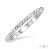 1/10 Ctw Round Cut Diamond Wedding Band in 14K White Gold