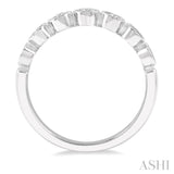 1/2 ctw Jointed Discs Rose Cut Diamond Stack Band in 14K White Gold