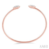 Oval Shape Lovebright Essential Cuff Open Diamond Bangle