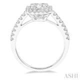 1.00 ctw Baguette & Round Cut Fusion Diamond Ring in 14K White Gold