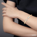 Pear Shape Lovebright Essential Cuff Open Diamond Bangle