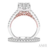 Oval Shape Lovebright Diamond Wedding Set