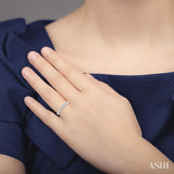 1/4 Ctw 11 Stone Round Cut Diamond Wedding Band in 14K White Gold