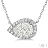 Pear Shape Lovebright Essential Diamond Necklace