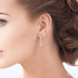 1-Inch Round Inside-Out Diamond Hoop Earrings