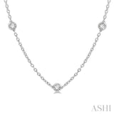 2.00 ctw Round Cut Diamond Fashion Necklace in 14K White Gold