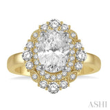 Oval Shape Semi-Mount Diamond Engagement Ring