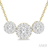 Lovebright Essential Three Stone Diamond Necklace